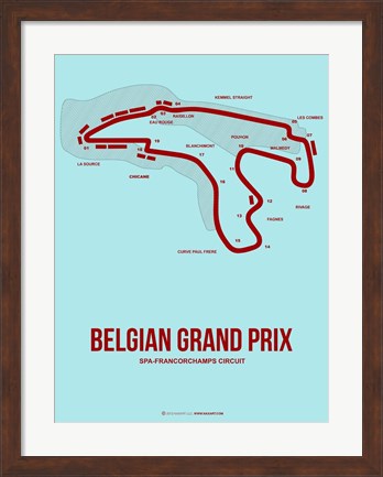 Framed Belgian Grand Prix 3 Print