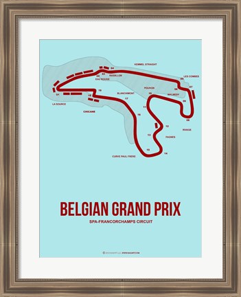 Framed Belgian Grand Prix 3 Print