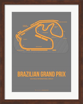 Framed Brazilian Grand Prix 1 Print