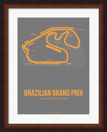 Framed Brazilian Grand Prix 1 Print