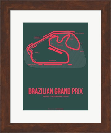 Framed Brazilian Grand Prix 2 Print