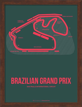 Framed Brazilian Grand Prix 2 Print