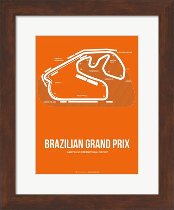 Framed Brazilian Grand Prix 3 Print