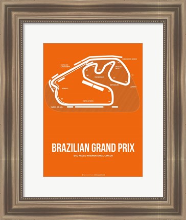 Framed Brazilian Grand Prix 3 Print