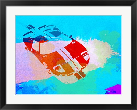 Framed Ford GT Watercolor Print