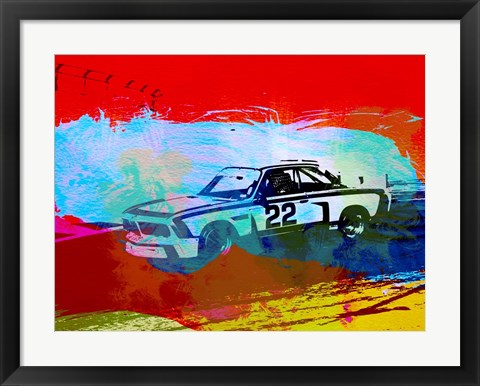 Framed BMW 3.0 CSL Racing Print