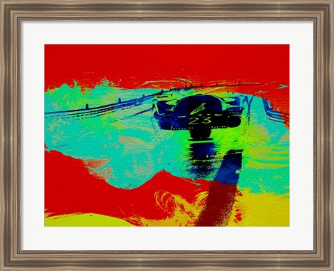 Framed Ferrari 512 on Race track 2 Print