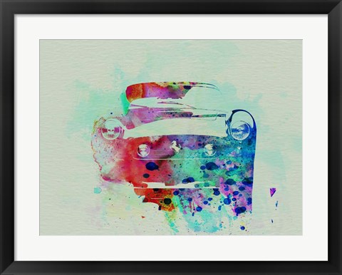 Framed Ferrari Front Watercolor Print