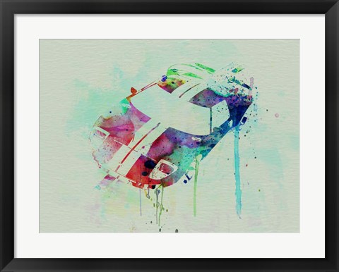 Framed Ford GT Top Watercolor Print