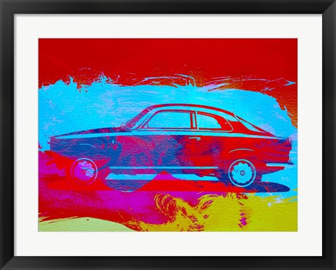 Framed Alfa Romeo  Watercolor 1 Print