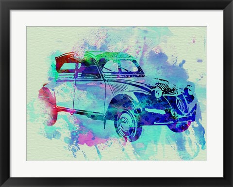 Framed Citroen 2CV Print