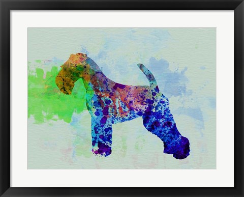 Framed Welsh Terrier Watercolor Print