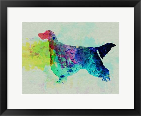 Framed Gordon Setter Watercolor Print