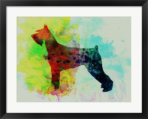 Framed Giant Schnauzer Watercolor Print