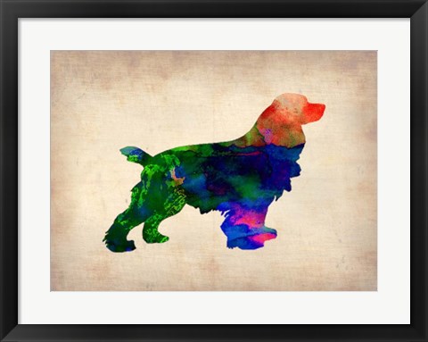 Framed Spaniel Watercolor Print