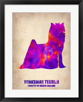 Framed Yorkshire Terrier Print