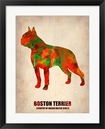 Framed Boston Terrier Print