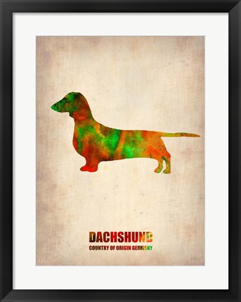 Framed Dachshund 2 Print