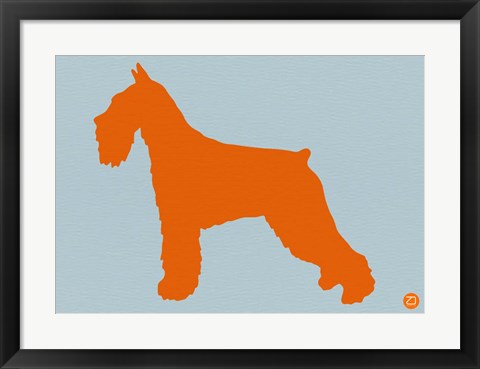 Framed Standard Schnauzer Orange Print