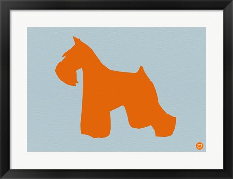 Framed Miniature Schnauzer Orange Print