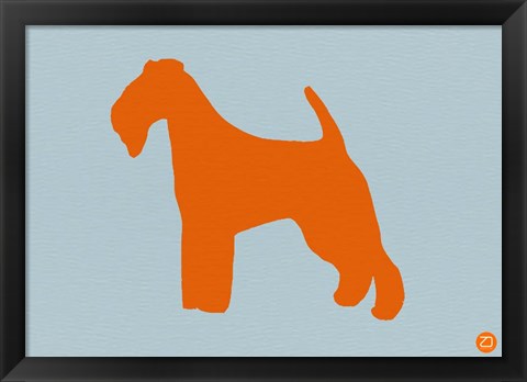 Framed Fox Terrier Orange Print