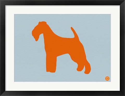 Framed Fox Terrier Orange Print