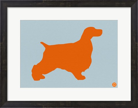 Framed Springer Spaniel Orange Print