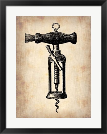 Framed Vintage Wine Opener 4 Print