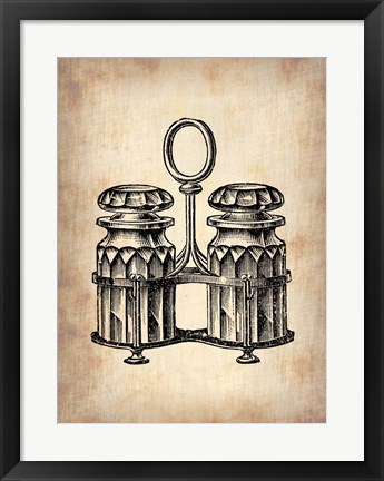 Framed Vintage Salt and Pepper Print