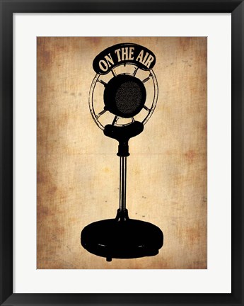 Framed Vintage Radio Microphone Print