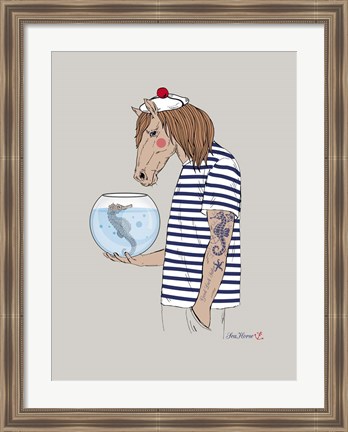 Framed Horse Sailor Print