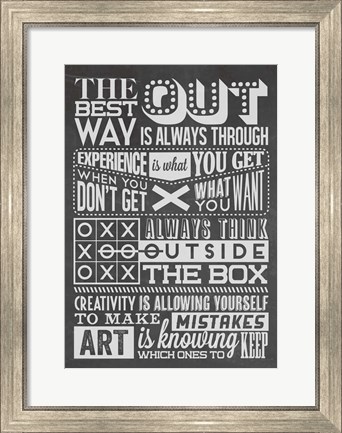 Framed Creativity Set Black Print