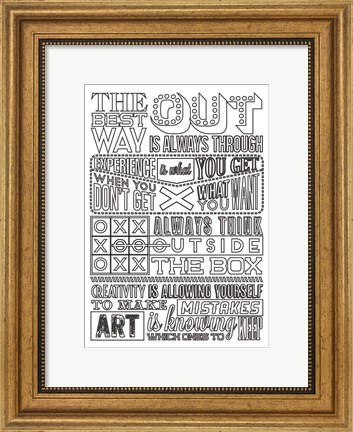 Framed Creativity Set White Print