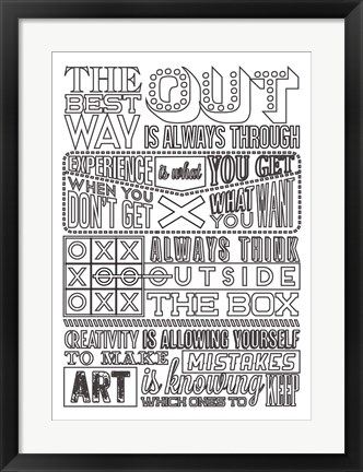 Framed Creativity Set White Print