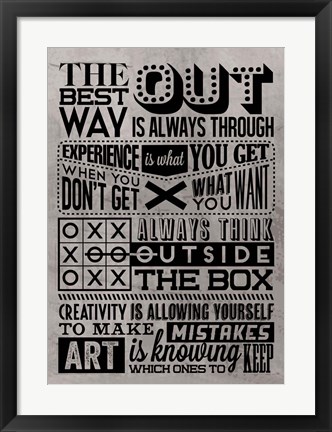 Framed Creativity Set Grey Print