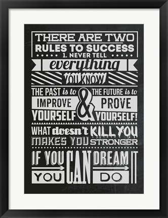 Framed Success Set Black Print