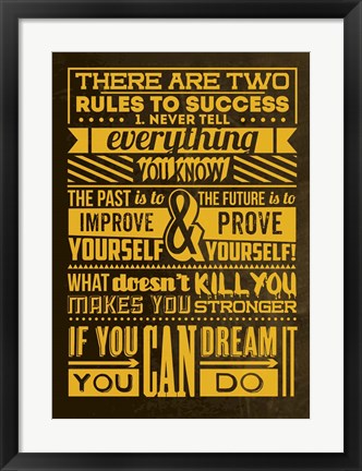 Framed Success Set Yellow Print