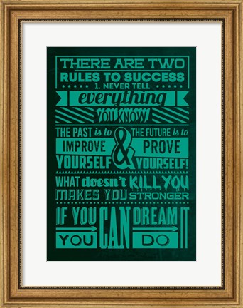 Framed Success Set Green Print