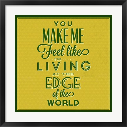 Framed Living At The Edge 1 Print