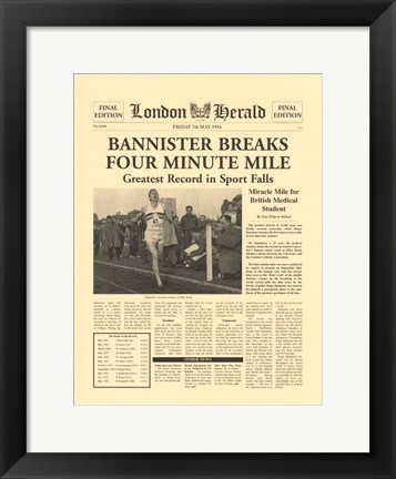 Framed Four Minute Mile Print