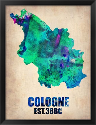 Framed Cologne Watercolor Print