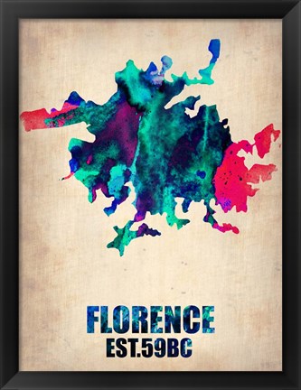 Framed Florence Watercolor Print