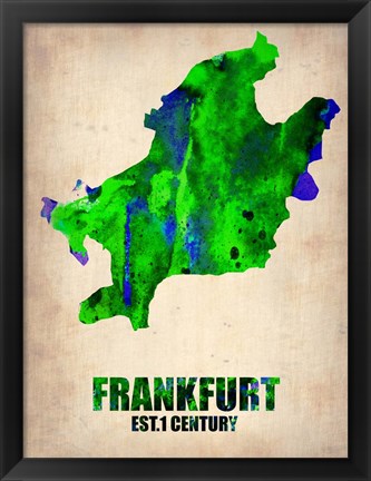 Framed Frankfurt Watercolor Print