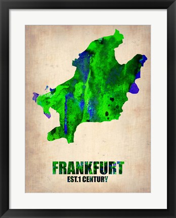 Framed Frankfurt Watercolor Print