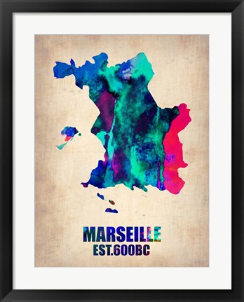 Framed Marseille Watercolor Print