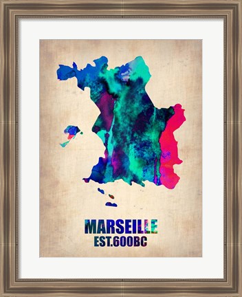 Framed Marseille Watercolor Print