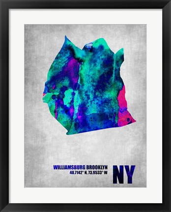 Framed Williamsburg Brooklyn New York Print