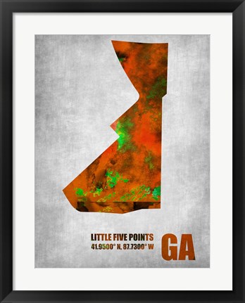 Framed Little Five Points Georgia Print