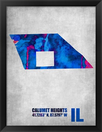 Framed Calumet Heights Illinois Print