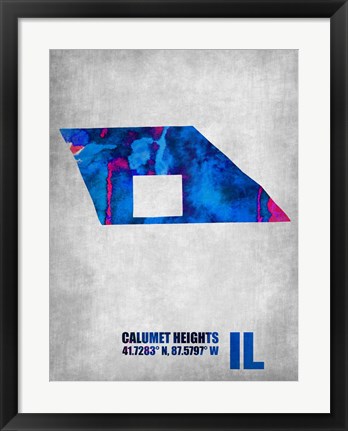 Framed Calumet Heights Illinois Print